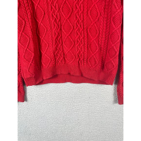 Lauren Ralph Lauren Red 1/4 Zip Sweater Women's Size M - Picture 8 of 10